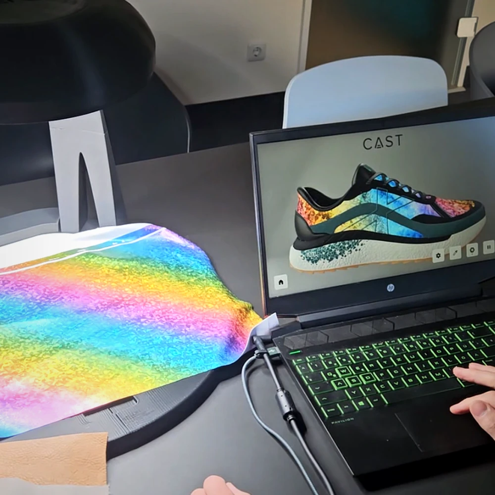 using fabric on shoe with cast